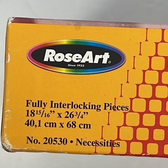 Vtg Rose Art Antique Boudoir Vanity 1000 pc Puzzle floral brush postcard NEW - Picture 5 of 6